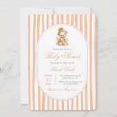 Invitation Jolie fille Baby shower Citrouille (Devant)