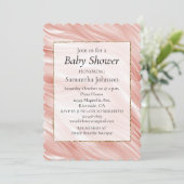 Invitation Jolie fille Blush Pink Swirl (Debout devant)