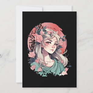 Invitation Jolie Fille d'Anime