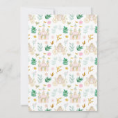 Invitation Jolie fille d'anniversaire princesse or rose (Dos)