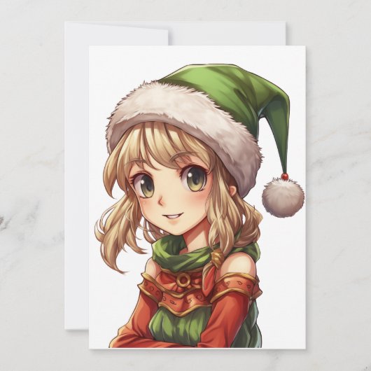 Invitation Jolie fille elfe (Devant)