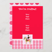 Invitation Jolie fille équestre. (Devant / Derrière)