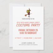 Invitation Jolie fille Halloween sorcières costume de sorcièr (Dos)