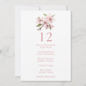 Invitation Jolie fleur de cerisier Mariage Table Siège (Devant)