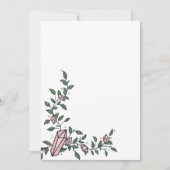 Invitation Jolie Fleur de Vigne Rose Gemme Cristal Tendance F (Devant)