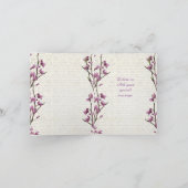 Invitation Jolie fleur mauve serez-vous ma servante (Intérieur)