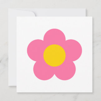 Invitation Jolie fleur rose
