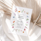 Invitation Jolie Fleur sauvage Cadre nuptiale de douche Invit