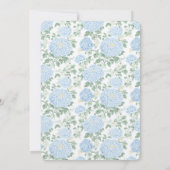 Invitation Jolie Fleurs Blanches Bleu Clair Mariage (Dos)