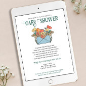 Invitation Jolie Fleurs Douche par Mail 75e Anniversaire