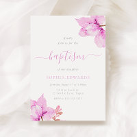 Jolie Fleurs Roses Bébé Filles Baptême