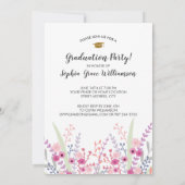 Invitation Jolie Floral Graduate Photo Party (Dos)