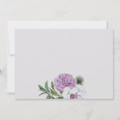 Invitation Jolie florale violette et croix la bénédiction de  (Dos)