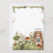 Invitation Jolie forêt de l'ours Baby shower lunaire (Dos)