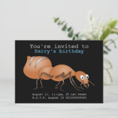 Invitation Jolie fourmi caricaturale (Debout devant)