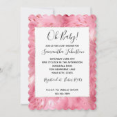 Invitation Jolie fourrure Faux Rose Fille (Devant)