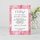 Invitation Jolie fourrure Faux Rose Fille (Debout devant)
