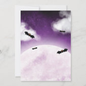 Invitation Jolie Halloween Fille Halloween fête Purple Bat (Dos)