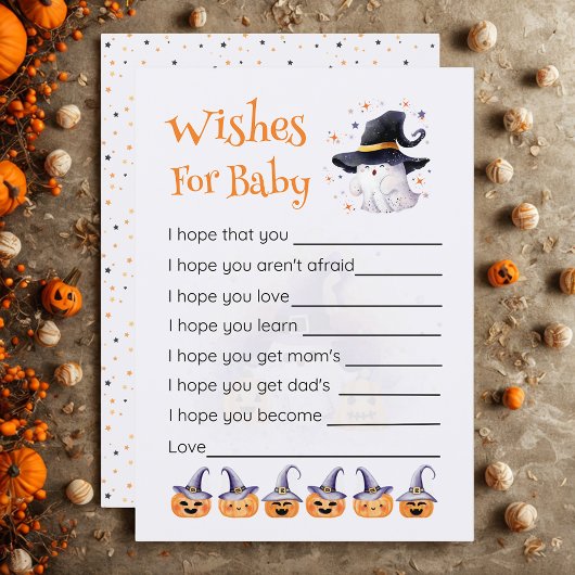 Invitation Jolie Halloween Petit Boo est des voeux pour bébé