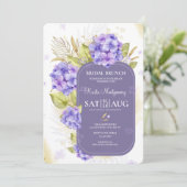 Invitation Jolie Hydrangea (Debout devant)