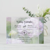 Invitation Jolie Hydrangea Jardin Fleurs Script Typographie (Debout devant)