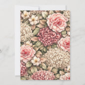 Invitation Jolie Hydrangea Rose 90e Anniversaire (Dos)