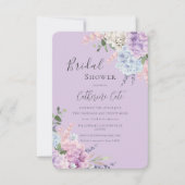 Invitation Jolie Hydrangée Purple Fête des mariées Florale (Devant)