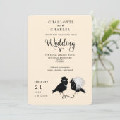 Invitation Jolie Inséparable Mariée Et Groom Élégante Invitat (Debout devant)