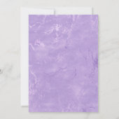 Invitation Jolie iridescen lilas violet faux parties scintill (Dos)