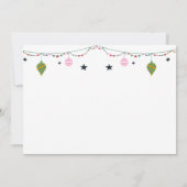 Invitation Jolie Jolly moderne mémorable Joyeux Noël (Dos)