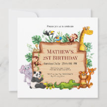 Jolie jungle et animaux sauvages l Giraffe Anniver