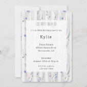 Invitation Jolie Lavande Lilac Blanc Flore (Devant)