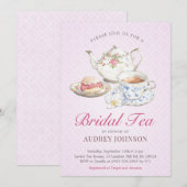 Invitation Jolie Lavender Bridal Tea Wedding shower britanniq (Devant / Derrière)