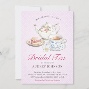 Invitation Jolie Lavender Bridal Tea Wedding shower britanniq