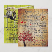 Invitation Jolie Lettre au Mari | Cadeau Charmant | (Devant / Derrière)