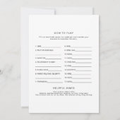 Invitation JOLIE Libs de Baby shower moderne, Remplissez dans (Dos)