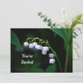 Invitation Jolie Lily blanche de la Vallée Florale Anniversai (Debout devant)