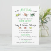 Invitation Jolie Lovebugs Baby shower Beetles (Debout devant)