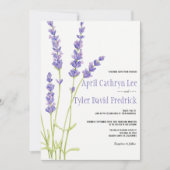 Invitation Jolie lumière violet Lavande Fleur Mariage Invite (Devant)