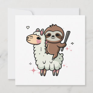 Invitation Jolie machine à sous pour bébé et lama