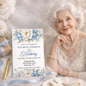 Invitation Jolie Magnolie Bleue et Pivoire 101e Anniversaire