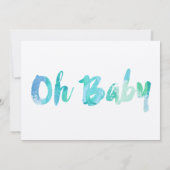 Invitation Jolie main Lettré bébé garçon douche (Dos)