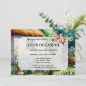 Invitation Jolie maison de jardin d'été (Debout devant)