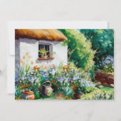 Invitation Jolie maison de jardin d'été (Dos)