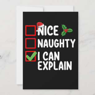 Invitation Jolie méchante je peux expliquer liste de Noël vac