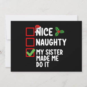 Invitation Jolie Mille Fille Ma Soeur M'A Fait Le Faire Noël 