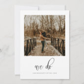 Invitation JOLIE Minimalist Boho Simple Photo Mariage (Dos)
