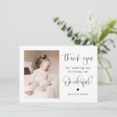 Invitation JOLIE Minimaliste amusant Onederday Merci (Debout devant)