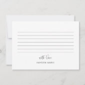 Invitation JOLIE Minimaliste amusant Onederday Merci (Dos)