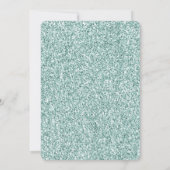 Invitation Jolie Mint Glitzy Sparkle Gold Zebra Parties scint (Dos)